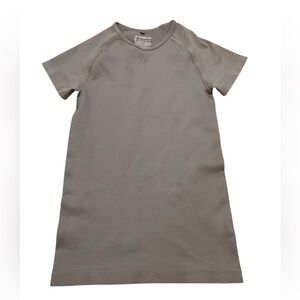 WORK OUT | Seamless Performance Tee | Raglan Short Sleeve | Grey/Taupe | XS